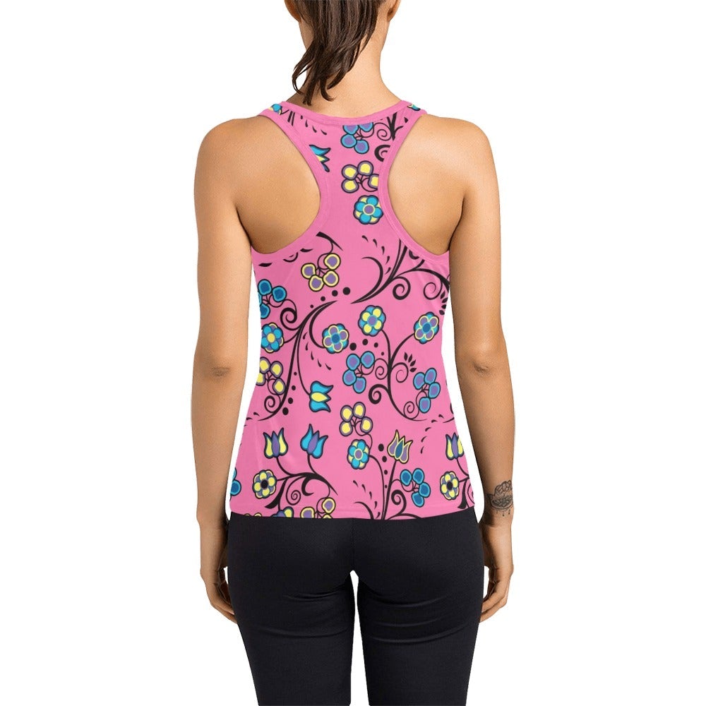 Blue Trio Bubblegum Women's Racerback Tank Top (Model T60) Racerback Tank Top (T60) e-joyer 