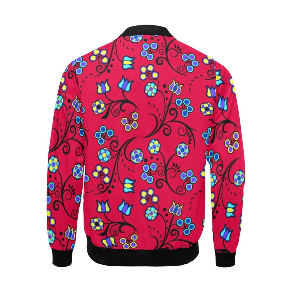 Blue Trio Cardinal All Over Print Bomber Jacket for Men (Model H19) Jacket e-joyer 