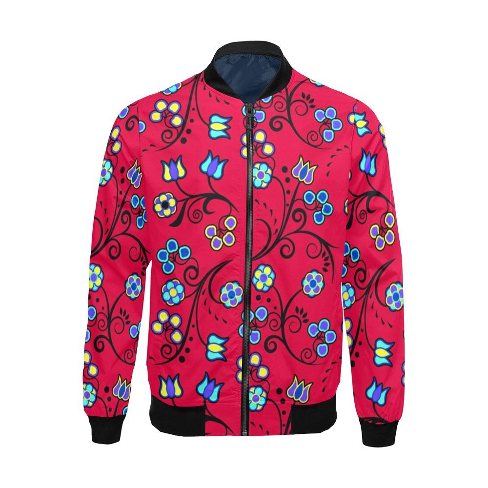Blue Trio Cardinal All Over Print Bomber Jacket for Men (Model H19) Jacket e-joyer 