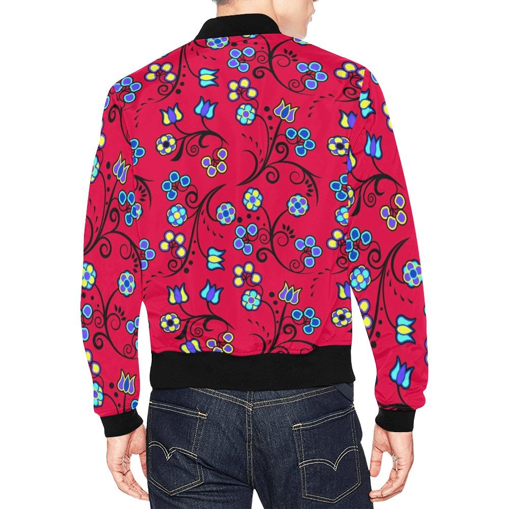 Blue Trio Cardinal All Over Print Bomber Jacket for Men (Model H19) Jacket e-joyer 