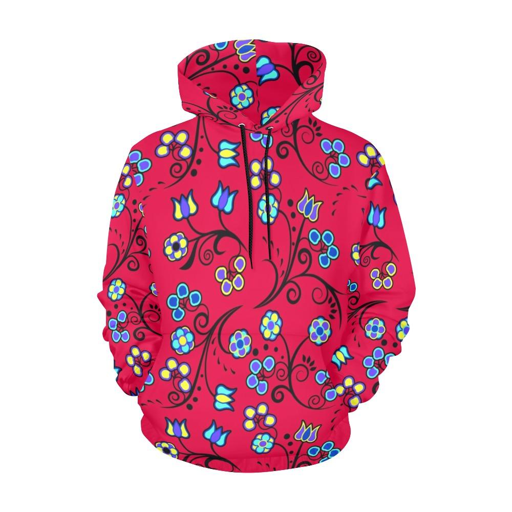 Blue Trio Cardinal All Over Print Hoodie for Women (USA Size) (Model H13) All Over Print Hoodie for Women (H13) e-joyer 