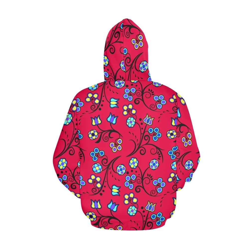 Blue Trio Cardinal All Over Print Hoodie for Women (USA Size) (Model H13) All Over Print Hoodie for Women (H13) e-joyer 