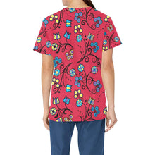 Load image into Gallery viewer, Blue Trio Cardinal All Over Print Scrub Top Scrub Top e-joyer 
