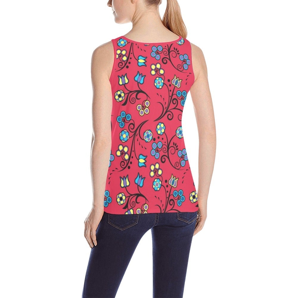 Blue Trio Cardinal All Over Print Tank Top for Women (Model T43) All Over Print Tank Top for Women (T43) e-joyer 