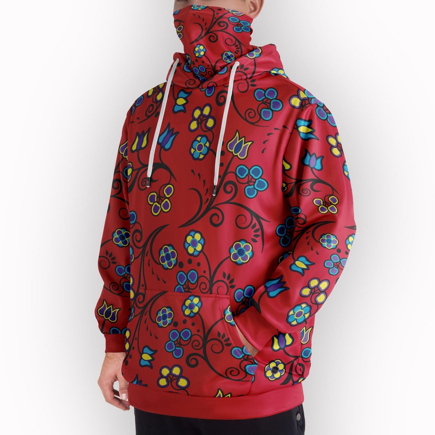 Blue Trio Cardinal Hoodie with Face Cover 49 Dzine 