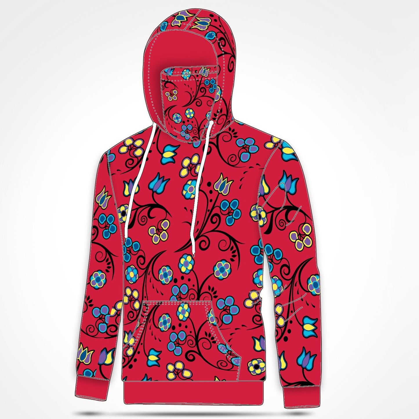 Blue Trio Cardinal Hoodie with Face Cover 49 Dzine 