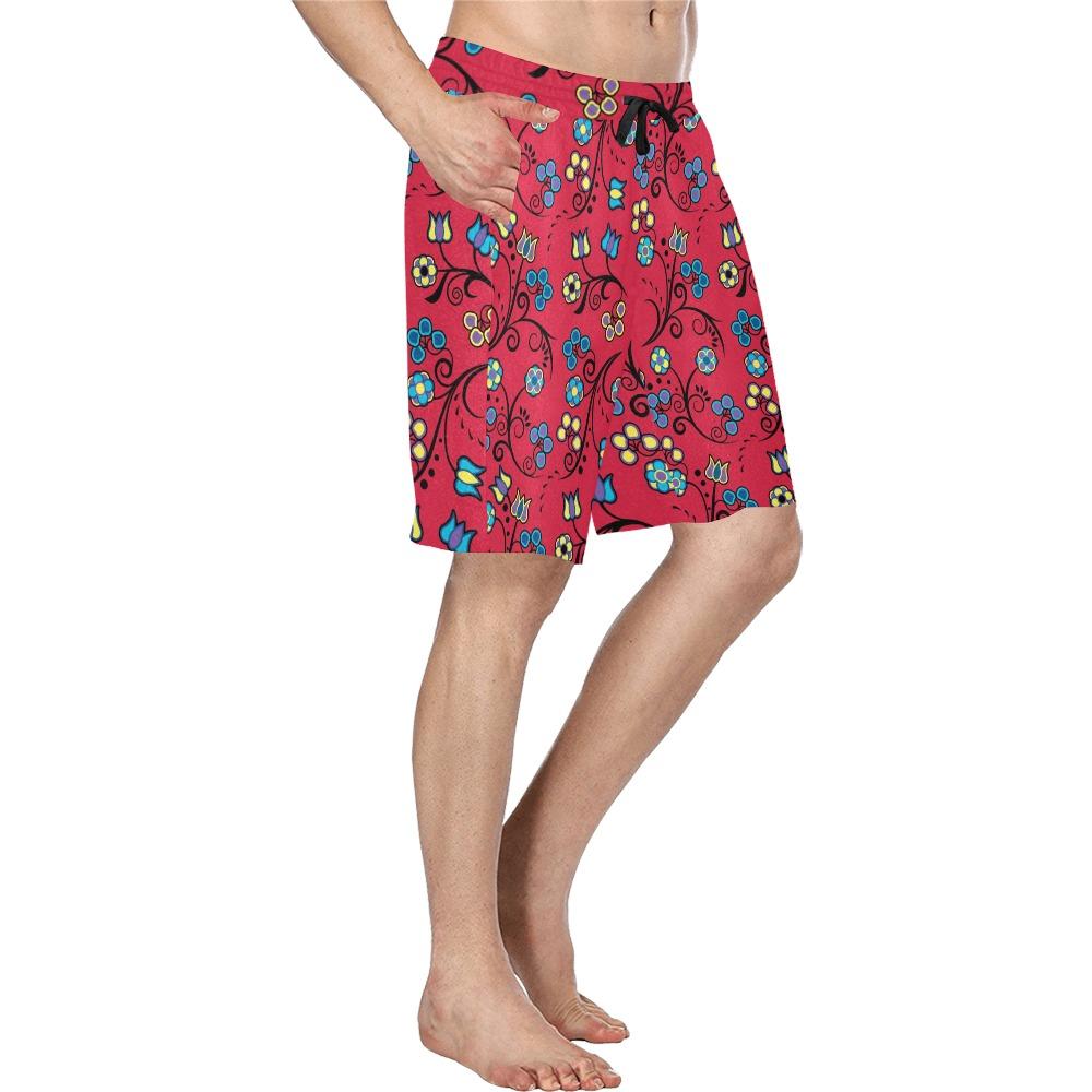 Blue Trio Cardinal Men's All Over Print Casual Shorts (Model L23) short e-joyer 