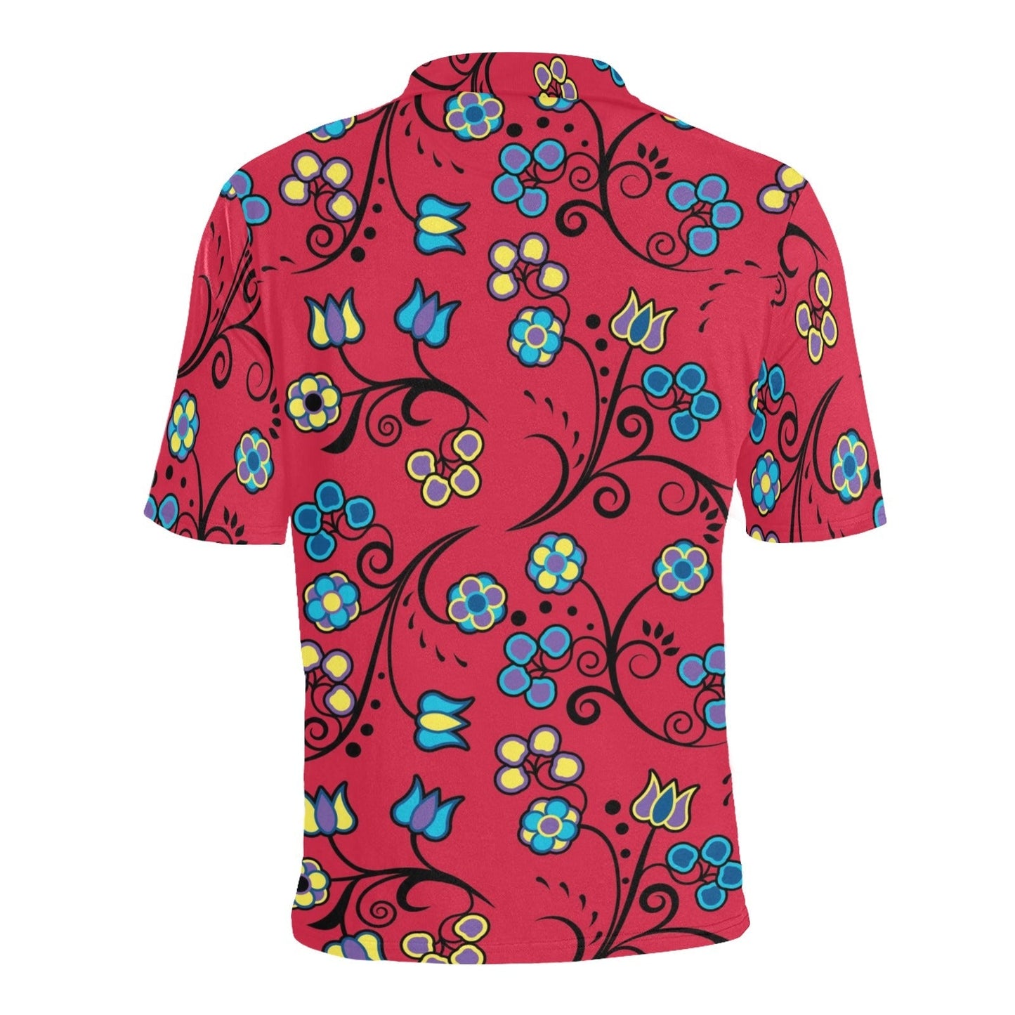 Blue Trio Cardinal Men's All Over Print Polo Shirt (Model T55) Men's Polo Shirt (Model T55) e-joyer 