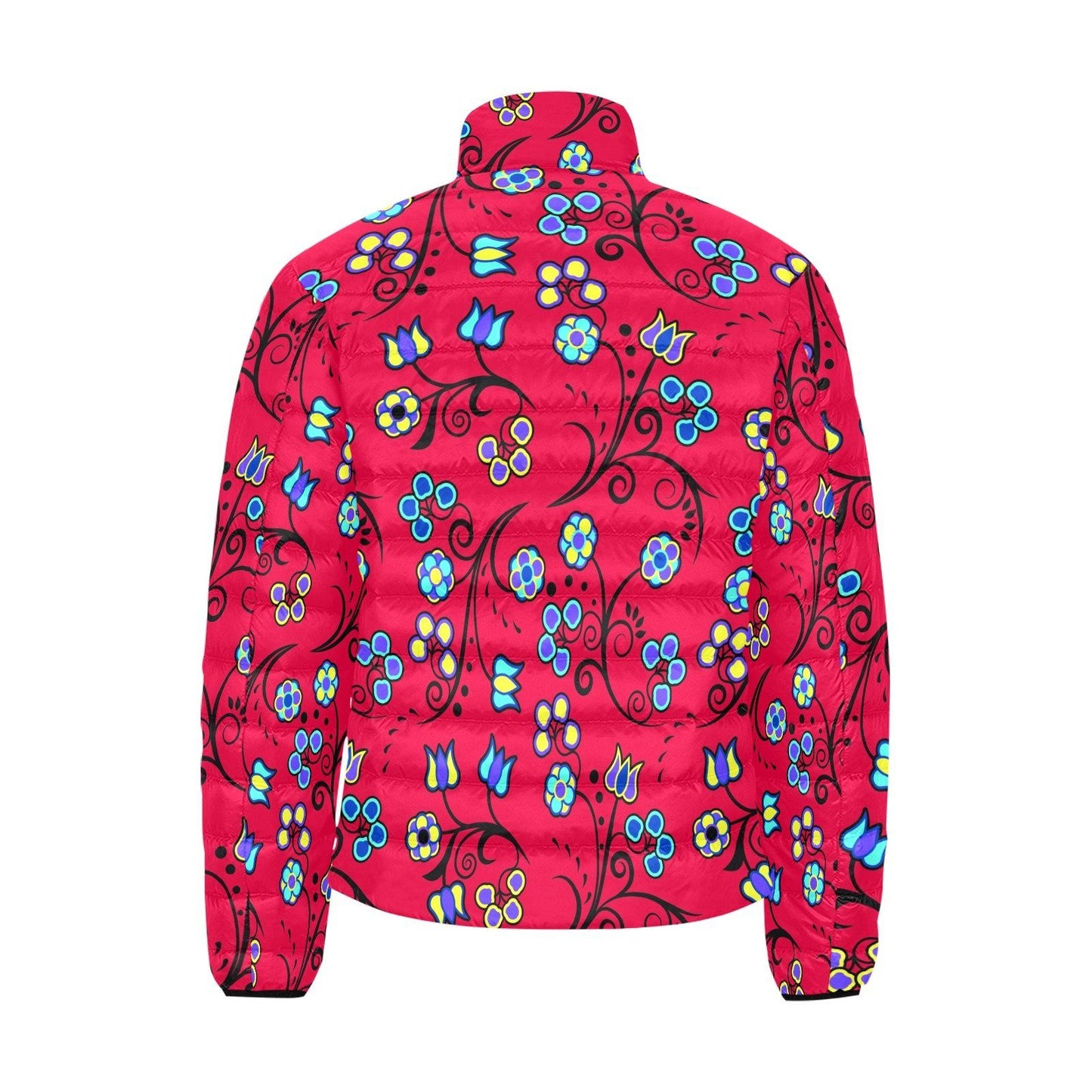 Blue Trio Cardinal Men's Stand Collar Padded Jacket (Model H41) Men's Stand Collar Padded Jacket (H41) e-joyer 