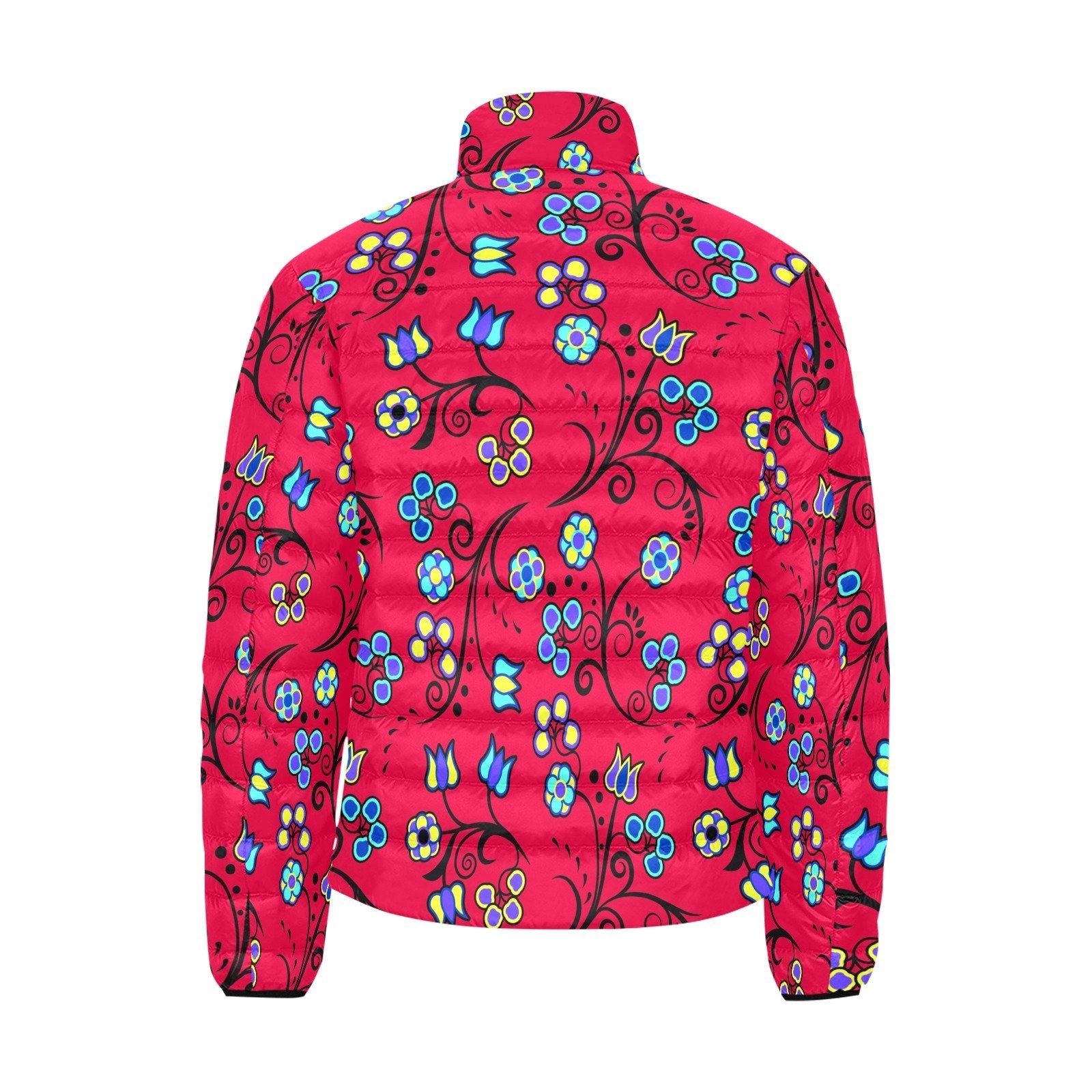 Blue Trio Cardinal Men's Stand Collar Padded Jacket (Model H41) Men's Stand Collar Padded Jacket (H41) e-joyer 