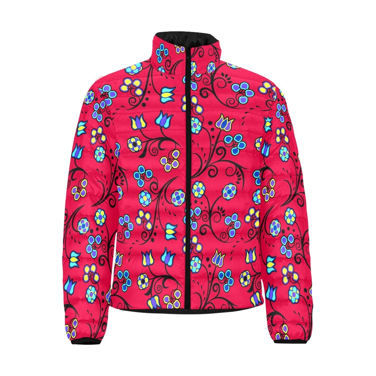 Blue Trio Cardinal Men's Stand Collar Padded Jacket (Model H41) Men's Stand Collar Padded Jacket (H41) e-joyer 