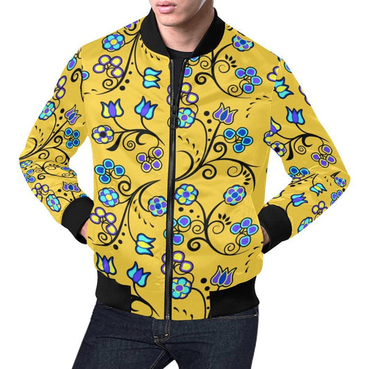 Blue Trio Tuscan All Over Print Bomber Jacket for Men (Model H19) Jacket e-joyer 