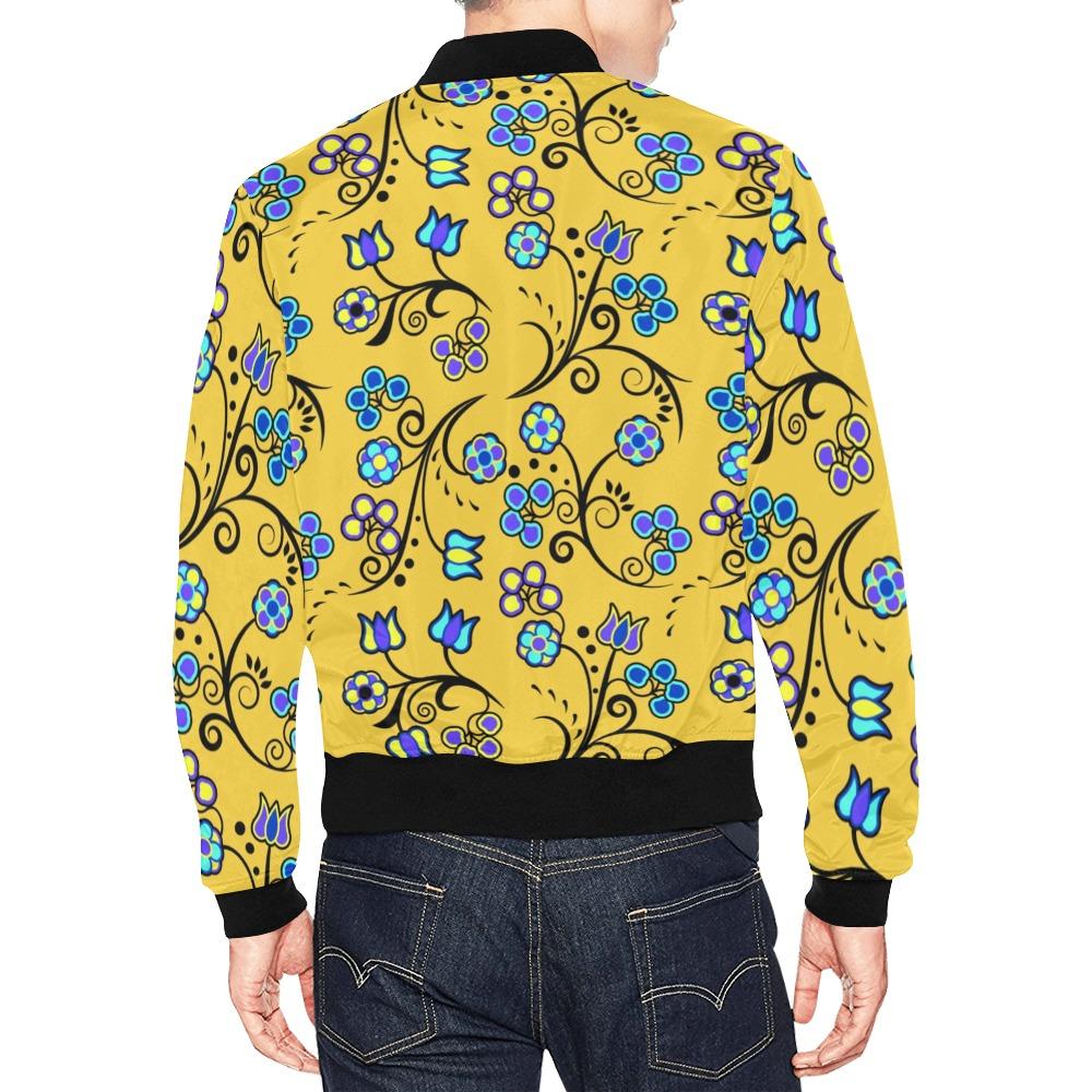 Blue Trio Tuscan All Over Print Bomber Jacket for Men (Model H19) Jacket e-joyer 