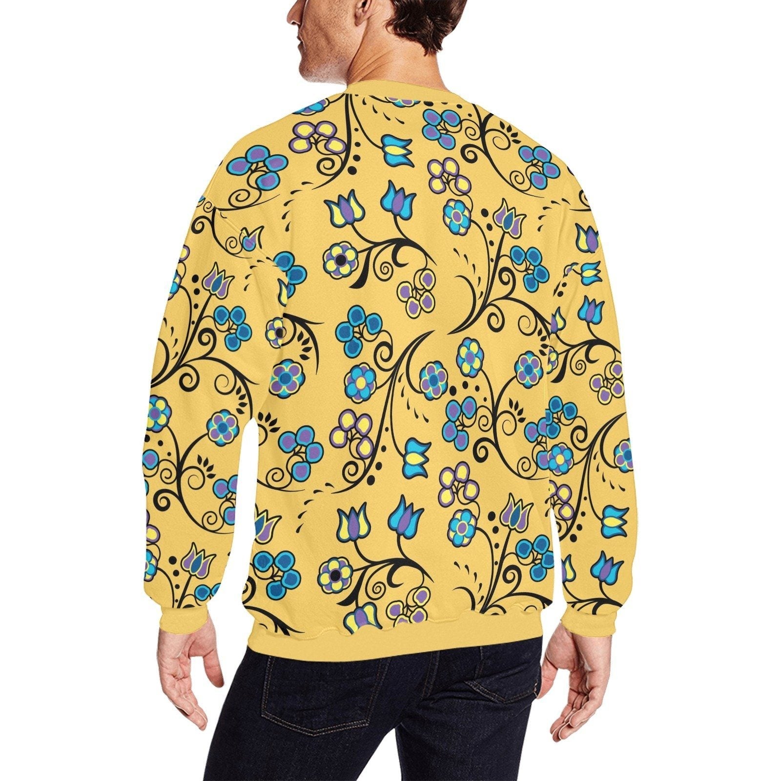 Blue Trio Tuscan All Over Print Crewneck Sweatshirt for Men (Model H18) shirt e-joyer 