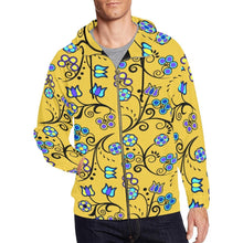 Load image into Gallery viewer, Blue Trio Tuscan All Over Print Full Zip Hoodie for Men (Model H14) hoodie e-joyer 
