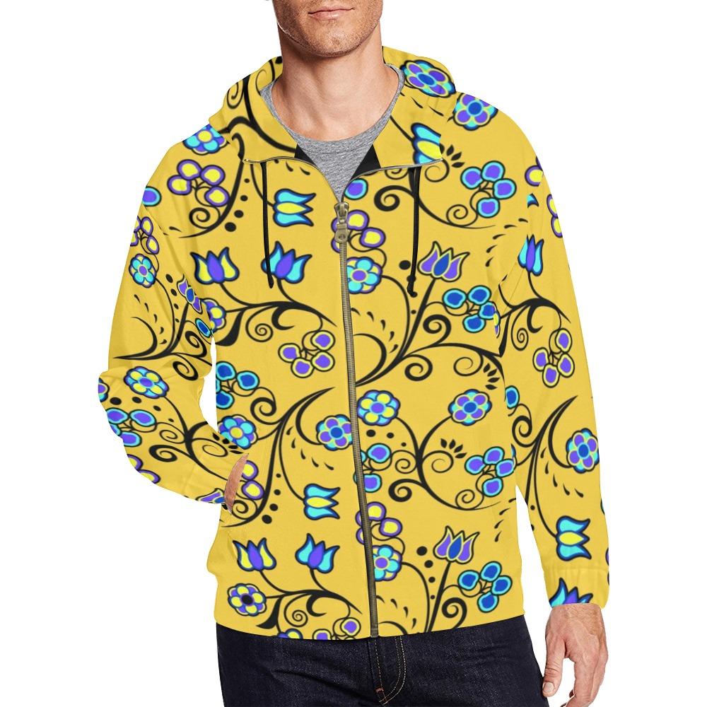 Blue Trio Tuscan All Over Print Full Zip Hoodie for Men (Model H14) hoodie e-joyer 