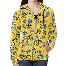 Load image into Gallery viewer, Blue Trio Tuscan All Over Print Full Zip Hoodie for Women (Model H14) hoodie e-joyer 
