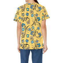 Load image into Gallery viewer, Blue Trio Tuscan All Over Print Scrub Top Scrub Top e-joyer 
