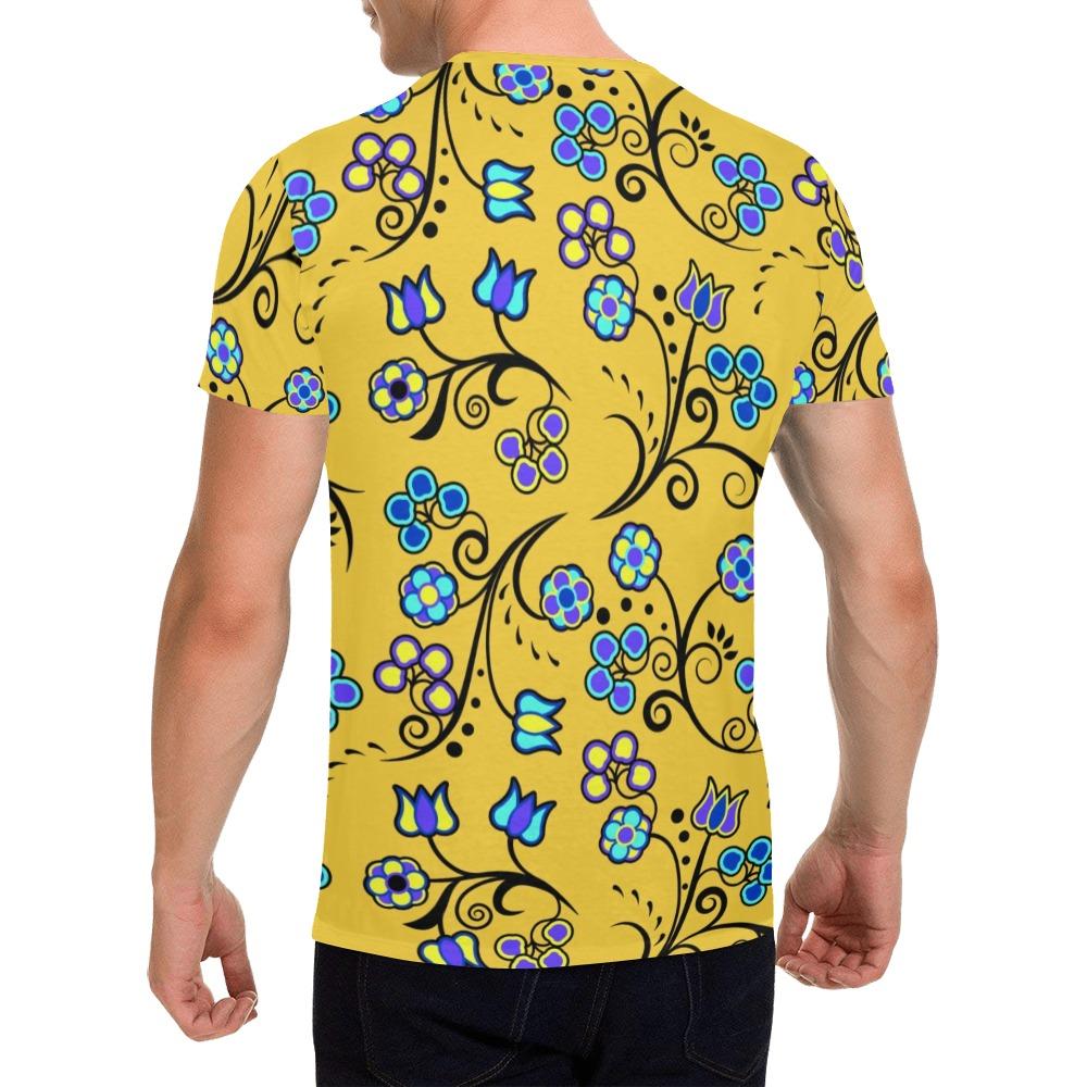 Blue Trio Tuscan All Over Print T-Shirt for Men (USA Size) (Model T40) All Over Print T-Shirt for Men (T40) e-joyer 