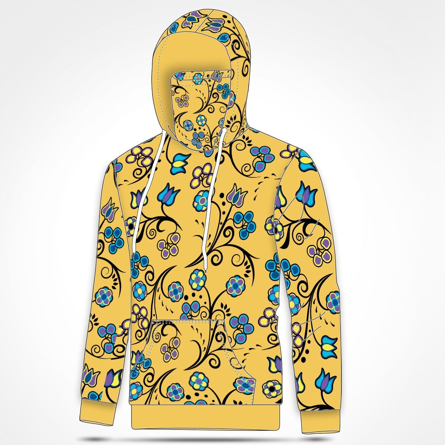 Blue Trio Tuscan Hoodie with Face Cover 49 Dzine 