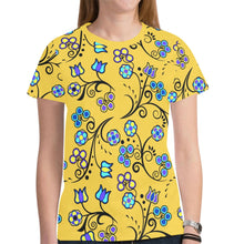 Load image into Gallery viewer, Blue Trio Tuscan New All Over Print T-shirt for Women (Model T45) tshirt e-joyer 
