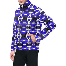 Load image into Gallery viewer, Blue Winter Camp All Over Print Windbreaker for Men (Model H23) All Over Print Windbreaker for Men (H23) e-joyer 
