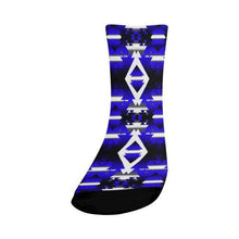 Load image into Gallery viewer, Blue Winter Camp Crew Socks Crew Socks e-joyer 
