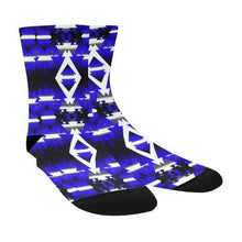 Load image into Gallery viewer, Blue Winter Camp Crew Socks Crew Socks e-joyer 
