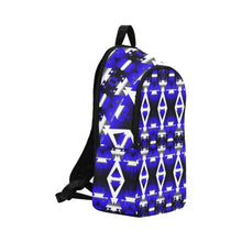 Load image into Gallery viewer, Blue Winter Camp Fabric Backpack for Adult (Model 1659) Casual Backpack for Adult (1659) e-joyer 
