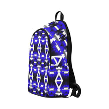 Load image into Gallery viewer, Blue Winter Camp Fabric Backpack for Adult (Model 1659) Casual Backpack for Adult (1659) e-joyer 
