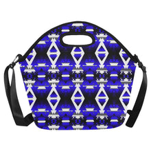 Load image into Gallery viewer, Blue Winter Camp Large Insulated Neoprene Lunch Bag That Replaces Your Purse (Model 1669) Neoprene Lunch Bag/Large (1669) e-joyer 
