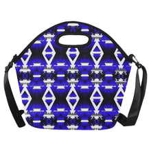 Load image into Gallery viewer, Blue Winter Camp Large Insulated Neoprene Lunch Bag That Replaces Your Purse (Model 1669) Neoprene Lunch Bag/Large (1669) e-joyer 
