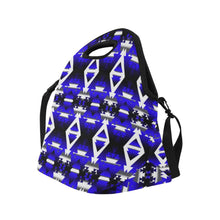 Load image into Gallery viewer, Blue Winter Camp Large Insulated Neoprene Lunch Bag That Replaces Your Purse (Model 1669) Neoprene Lunch Bag/Large (1669) e-joyer 
