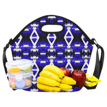 Load image into Gallery viewer, Blue Winter Camp Large Insulated Neoprene Lunch Bag That Replaces Your Purse (Model 1669) Neoprene Lunch Bag/Large (1669) e-joyer 
