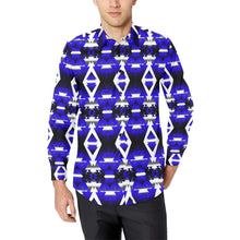 Load image into Gallery viewer, Blue Winter Camp Men&#39;s All Over Print Casual Dress Shirt (Model T61) Men&#39;s Dress Shirt (T61) e-joyer 
