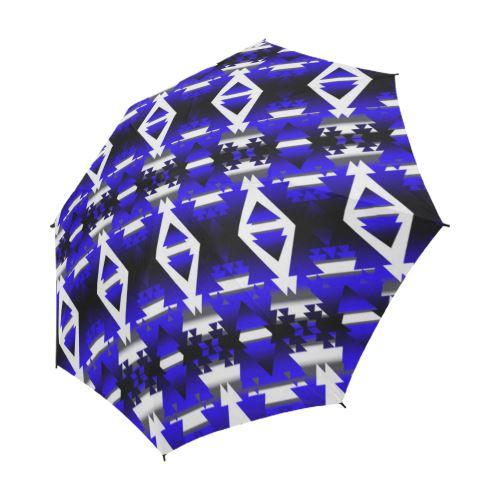 Blue Winter Camp Semi-Automatic Foldable Umbrella Semi-Automatic Foldable Umbrella e-joyer 