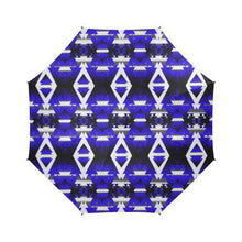 Load image into Gallery viewer, Blue Winter Camp Semi-Automatic Foldable Umbrella Semi-Automatic Foldable Umbrella e-joyer 
