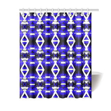 Load image into Gallery viewer, Blue Winter Camp Shower Curtain 60&quot;x72&quot; Shower Curtain 60&quot;x72&quot; e-joyer 
