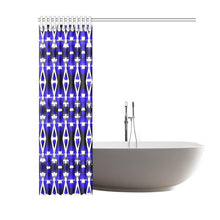 Load image into Gallery viewer, Blue Winter Camp Shower Curtain 60&quot;x72&quot; Shower Curtain 60&quot;x72&quot; e-joyer 
