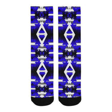 Load image into Gallery viewer, Blue Winter Camp Trouser Socks Trouser Socks e-joyer 
