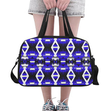 Load image into Gallery viewer, Blue Winter Camp Weekend Travel Bag (Model 1671) Weekend Travel Bag (1671) e-joyer 
