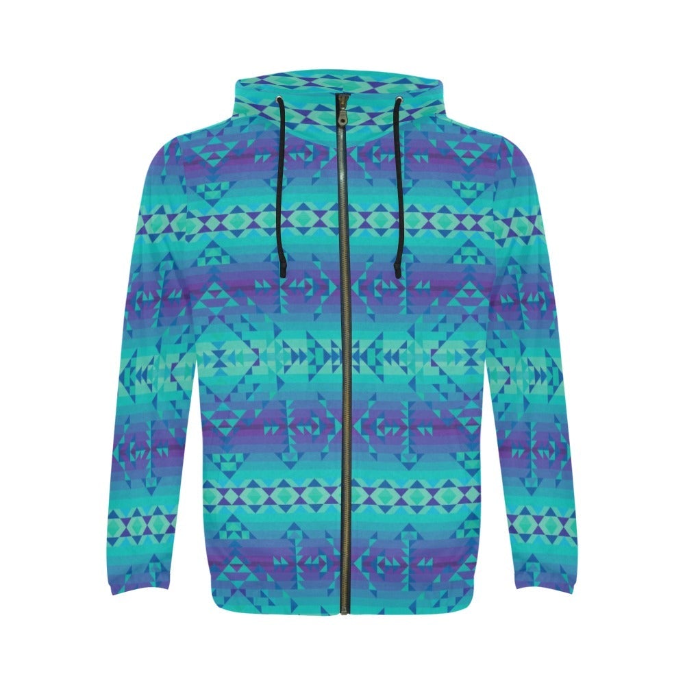 Borealis All Over Print Full Zip Hoodie for Men (Model H14) hoodie e-joyer 