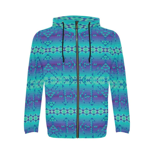 Borealis All Over Print Full Zip Hoodie for Men (Model H14) hoodie e-joyer 