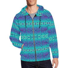 Load image into Gallery viewer, Borealis All Over Print Full Zip Hoodie for Men (Model H14) hoodie e-joyer 
