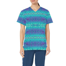 Load image into Gallery viewer, Borealis All Over Print Scrub Top Scrub Top e-joyer 
