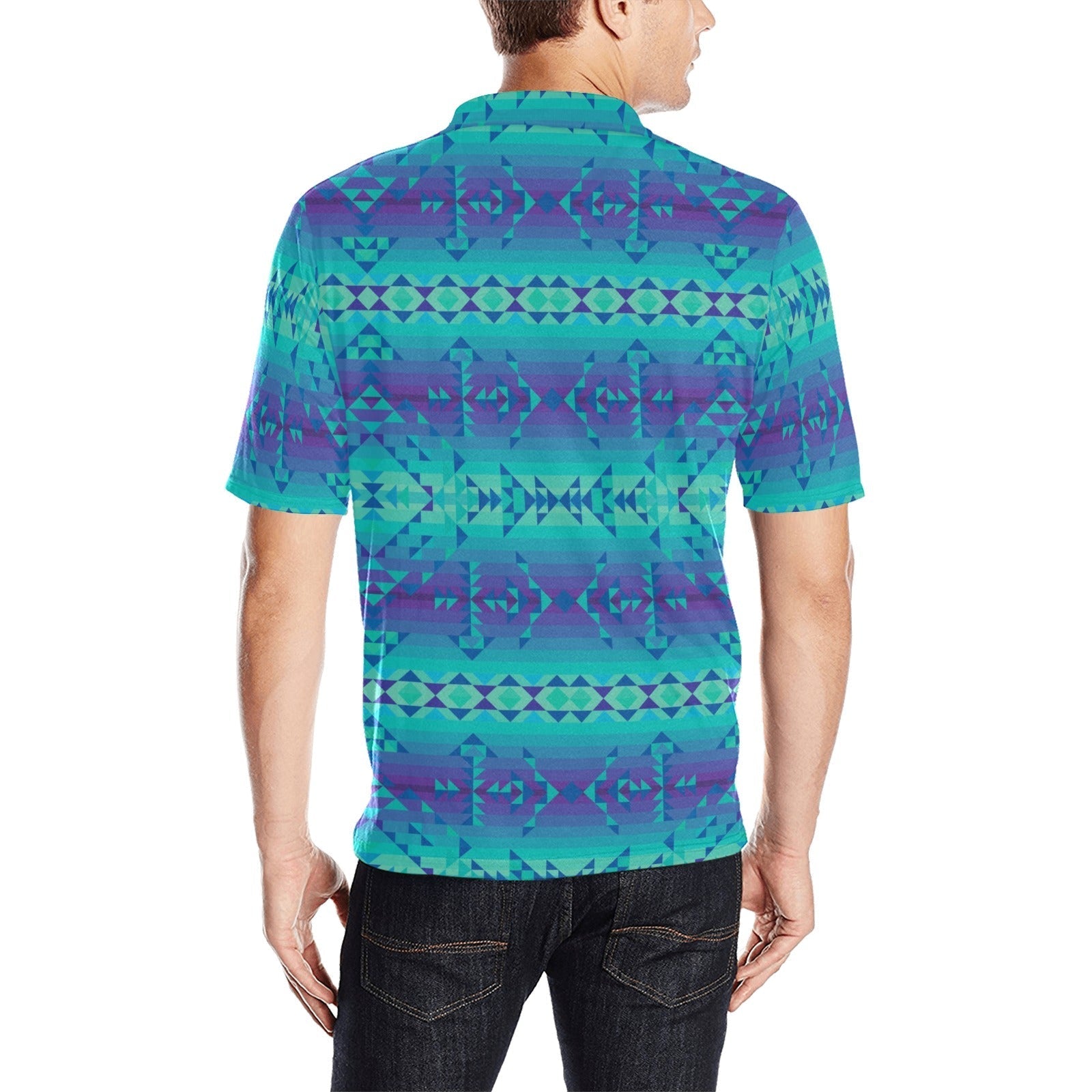 Borealis Men's All Over Print Polo Shirt (Model T55) Men's Polo Shirt (Model T55) e-joyer 