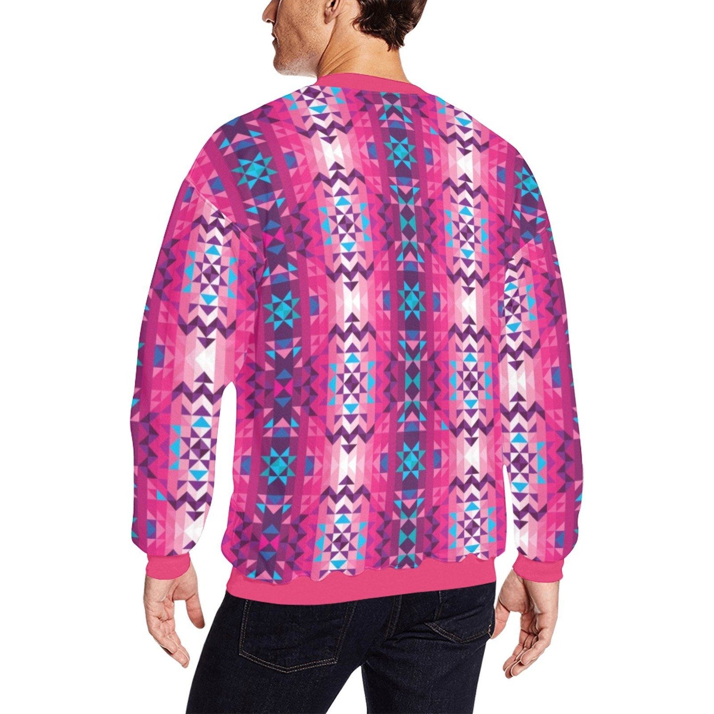 Bright Wave All Over Print Crewneck Sweatshirt for Men (Model H18) shirt e-joyer 