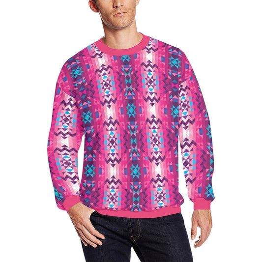 Bright Wave All Over Print Crewneck Sweatshirt for Men (Model H18) shirt e-joyer 