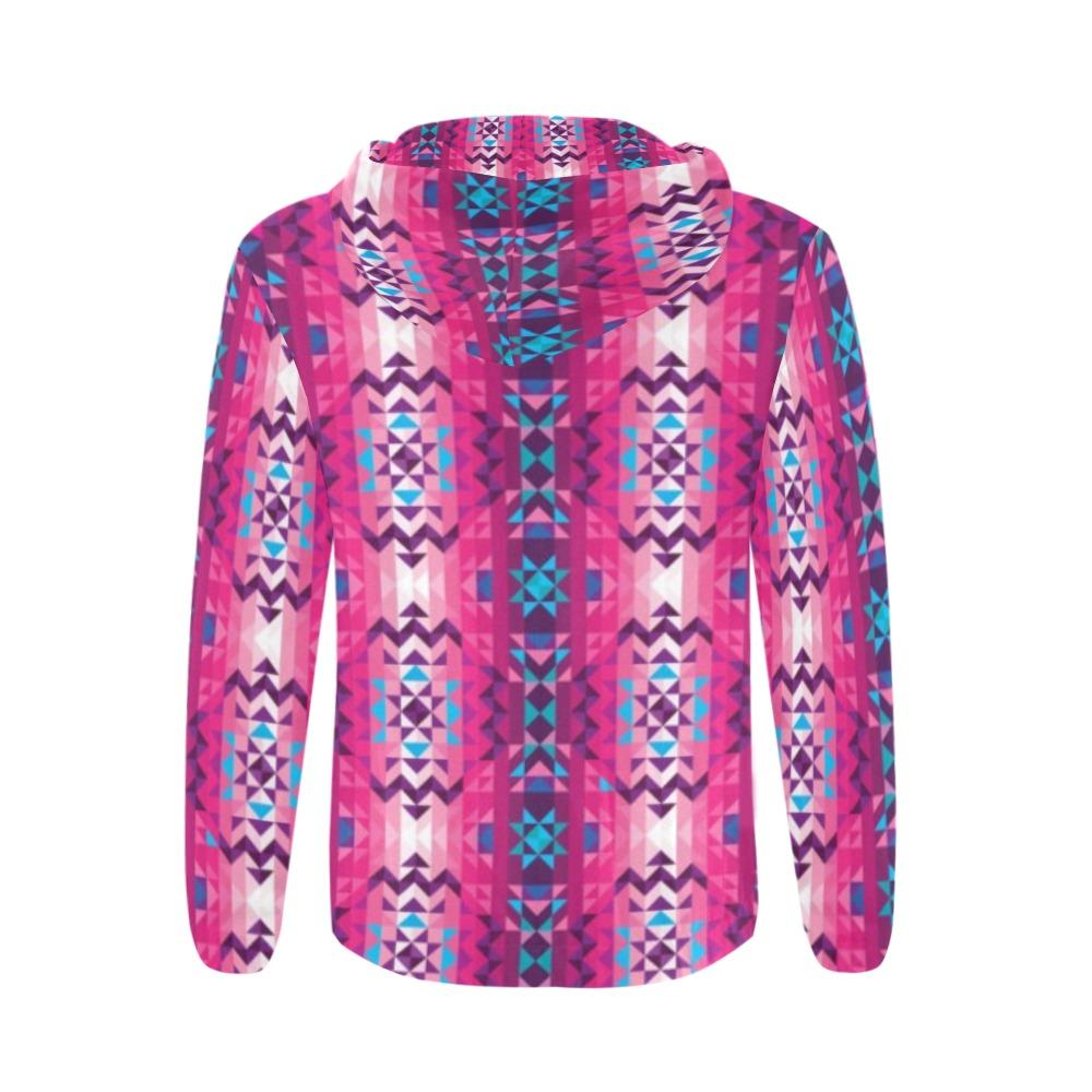 Bright Wave All Over Print Full Zip Hoodie for Men (Model H14) All Over Print Full Zip Hoodie for Men (H14) e-joyer 