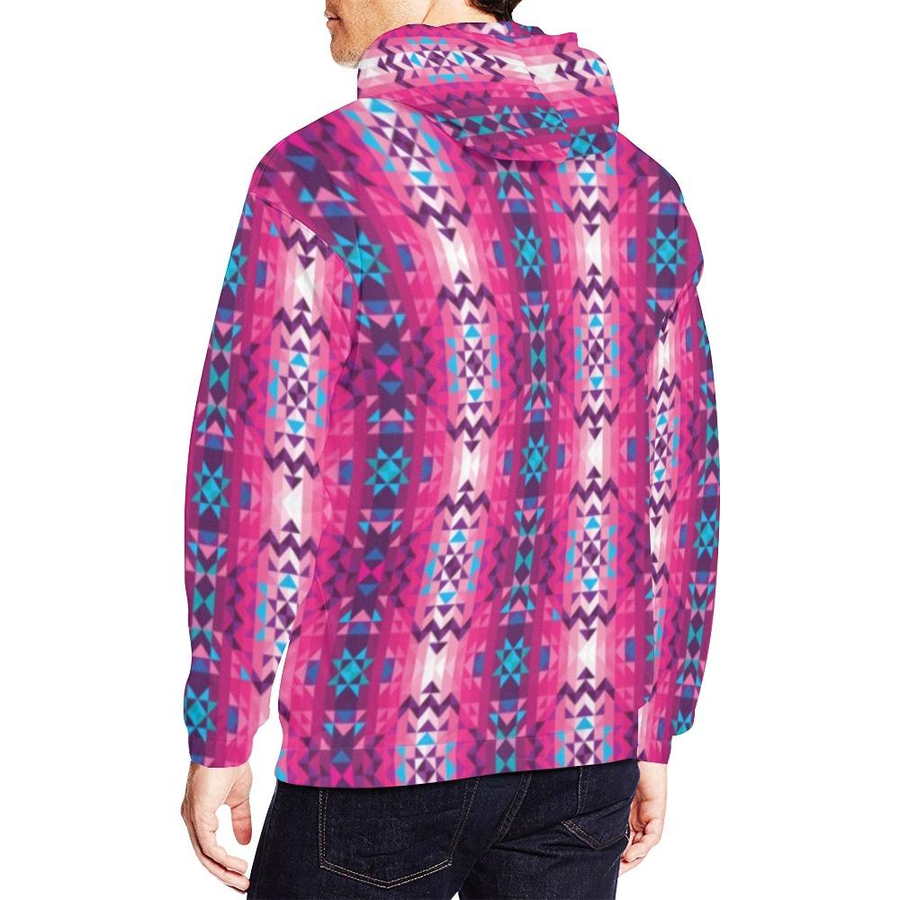 Bright Wave All Over Print Hoodie for Men (USA Size) (Model H13) All Over Print Hoodie for Men (H13) e-joyer 